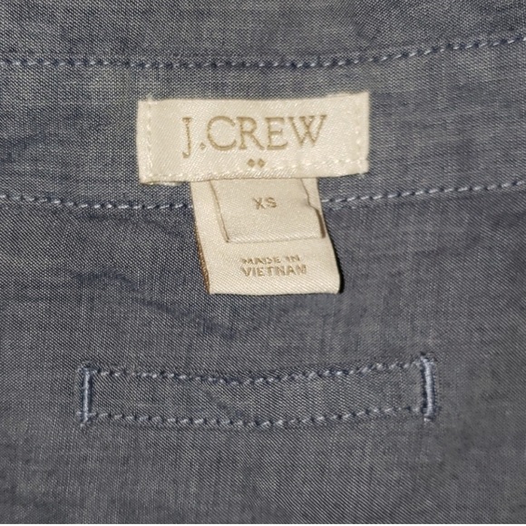 J. Crew Blue Popover with Long Sleeves with Folding Tabs. - Picture 6 of 9